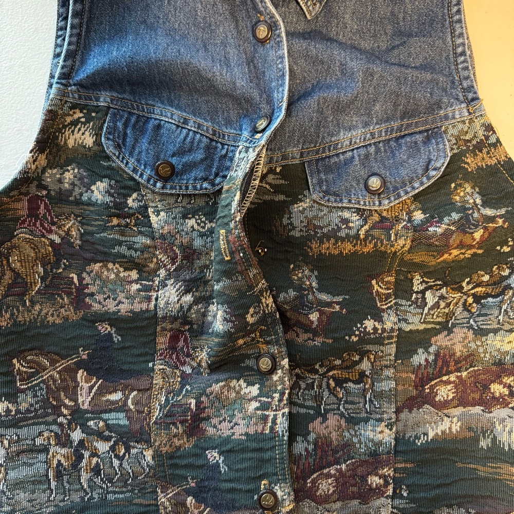 Nina Piccalino Blue Denim Vest - Picture 7 of 7
